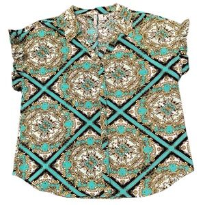 Cato Geometric Patterned Blouse